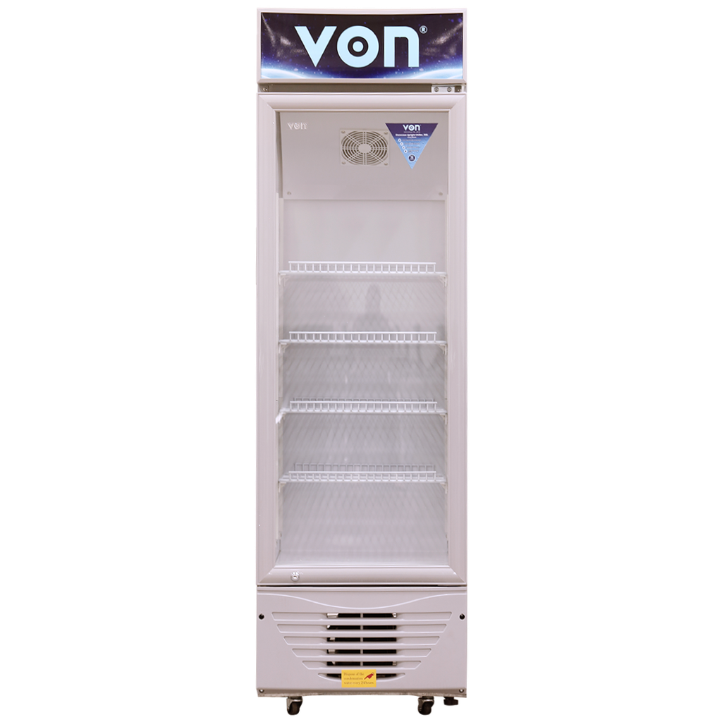 VON VERTICAL COOLER 198L GREY 