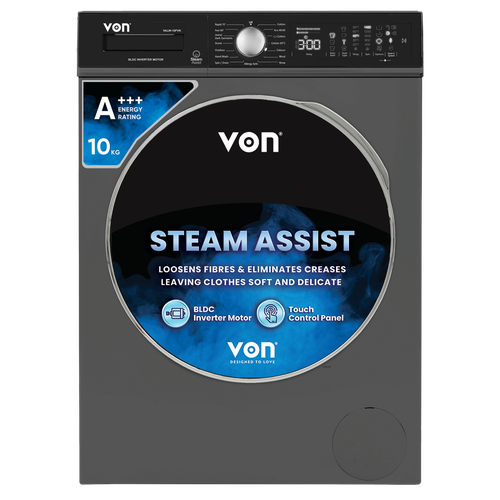 VON WASHING MACHINE FL 10KG SLV 