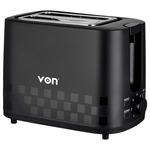 [VSTP02MDK] VON 2 SLICE BREAD TOASTER BLACK
