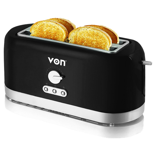 [VSTP04MVK] VON 4 SLICE TOASTER BLACK