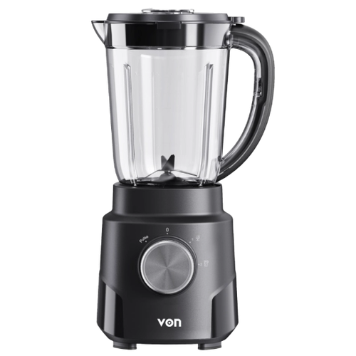 [VBP501NLB] VON BLENDER 500W PLASTIC JAR BLACK 1.5L